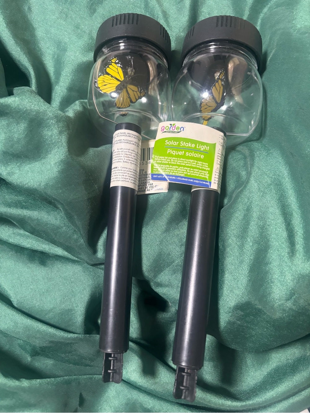 Solar Butterfly Garden Stake Lights - Yellow Butterfly